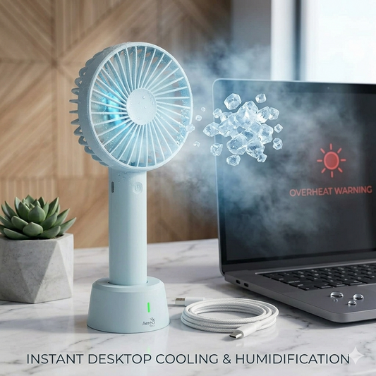 Portable Foldable Desk Fan – Lightweight ABS Mini Cooling Fan for Home & Office