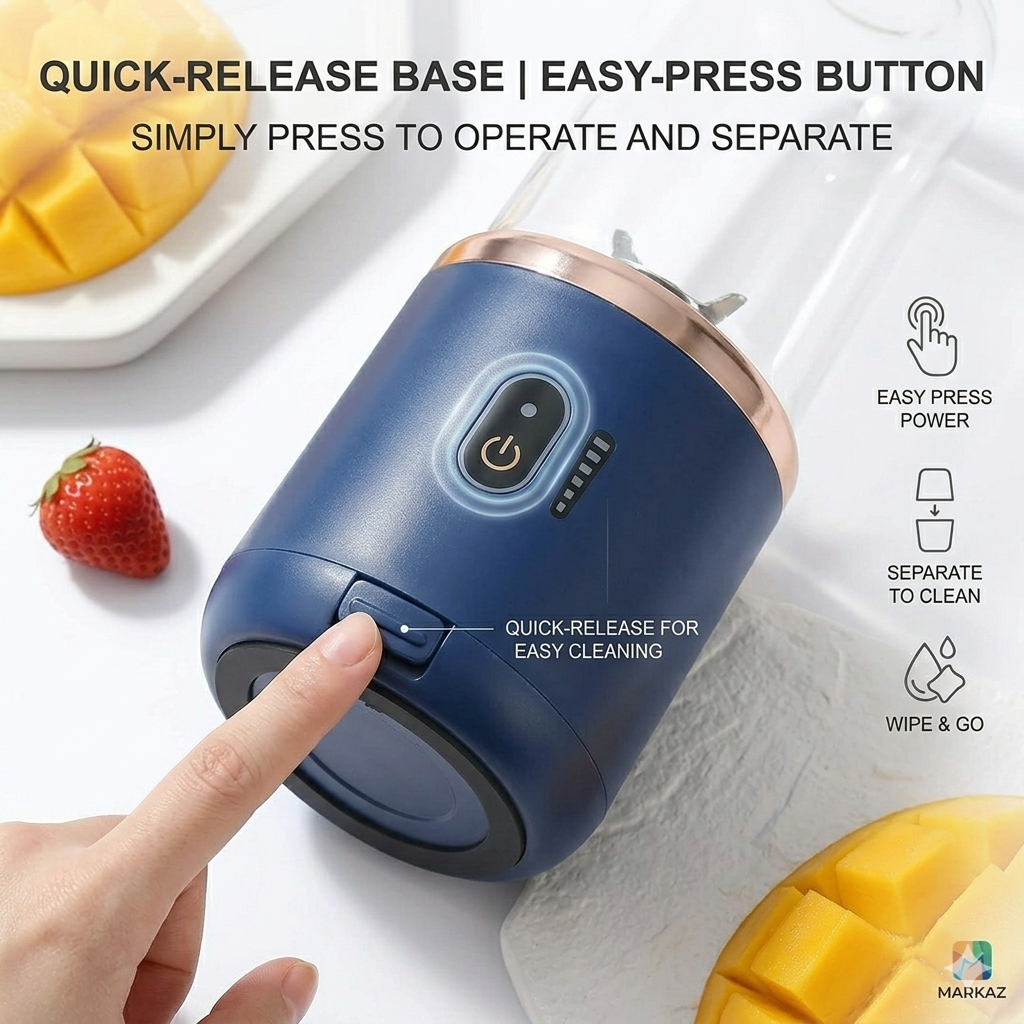 Portable Rechargeable Juicer Blender – Fresh Juice Anytime & Anywhere