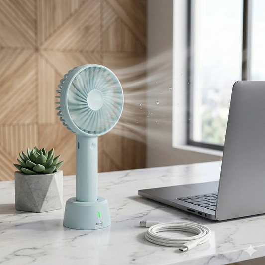 Portable Foldable Desk Fan – Lightweight ABS Mini Cooling Fan for Home & Office